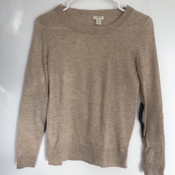 J. Crew - Tan Elbow Patch Sweater - Picture 2 of 6